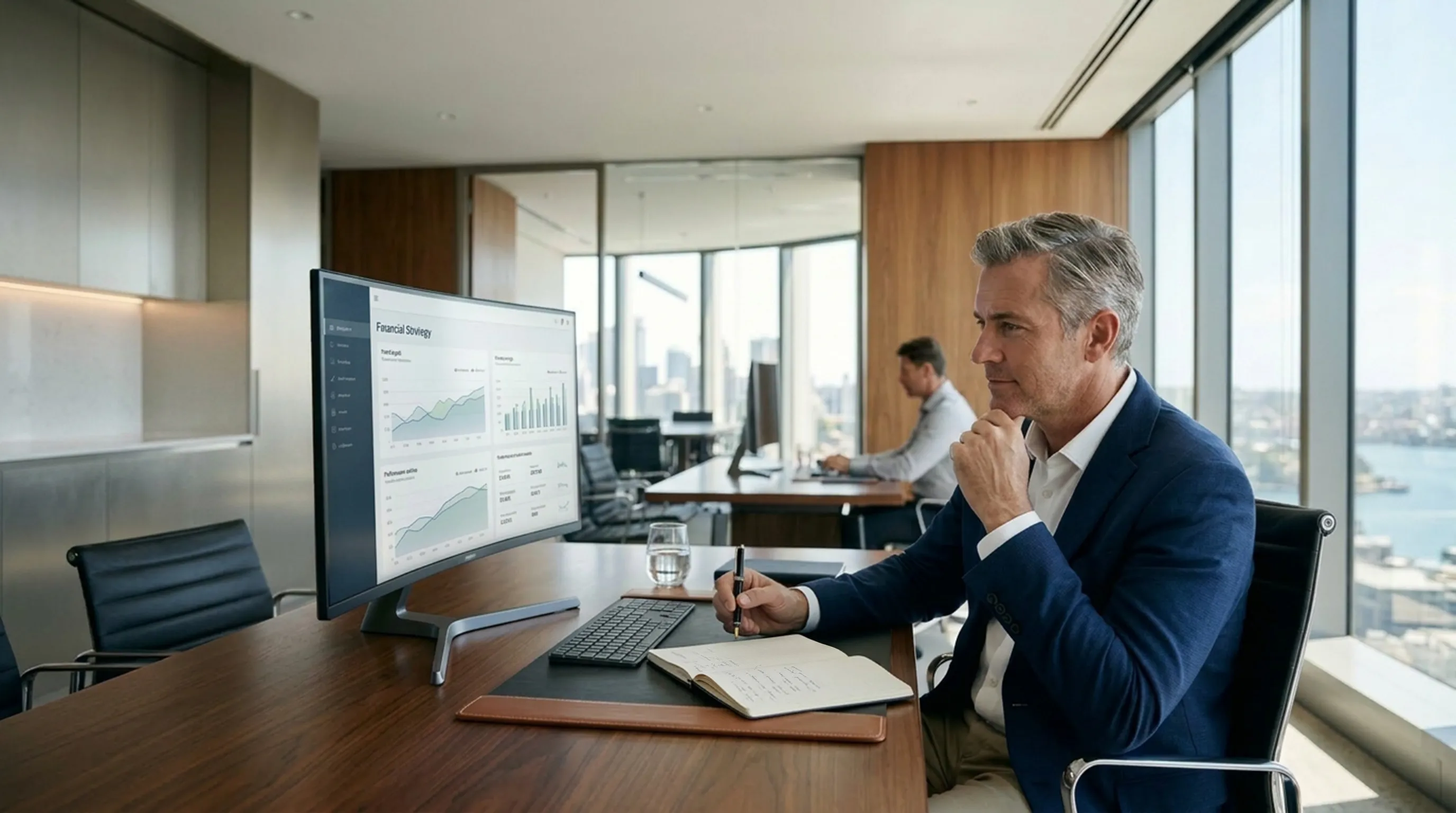 Clean, well-organised operational workspace showing process maps and team collaboration